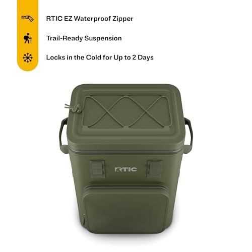 RTIC 24-Can Ultra-Tough Backpack Cooler (Olive) — view 3