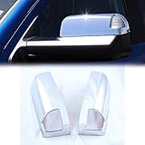LJ INTERNATIONAL Quality Accessories Triple Chrome Plated Half Tow-Mirror Covers Compatible with 2009-2017 RAM 2500/3500 with Signal Cut
