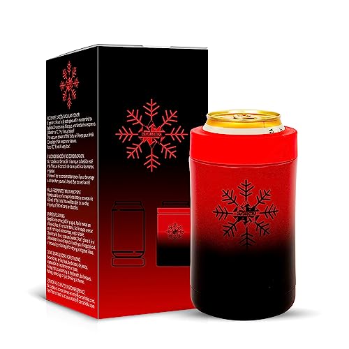 Cantarkika Enfriador Funda de Latas y Botes 330 ml para Cerveza y Refrescos, Rojo