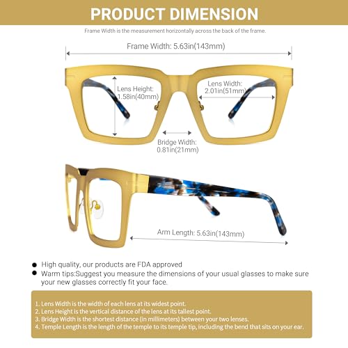 Image of VOOGLAM Rectangle Blue Light Blocking Glasses for Women Men Anti Eyestrain Dry Eyes Eyewear Arnal