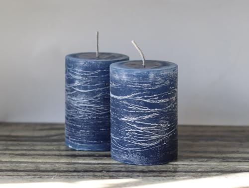 Navy Blue by Modern Candle Design Nordic Rustic Pillar Candle