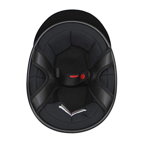 Outlaw Helmets T70 Matte Black - Dot Approved - Half Helmet Motorcycle Men & Women - Adult Unisex Skull Cap For Bike, Scooter, Atv, Utv, Chopper, Skateboard (Large) #TOP4