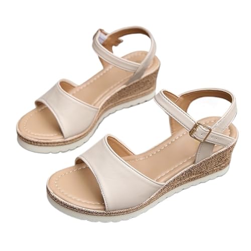 Wedge Sandals For Wome Ankle Strap Platform Sandles Thick Sole Non Slip Beach