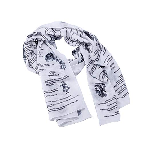 ASVP Shop Alice in Wonderland Book Scarf - With images from John Tenniel and Lewis Carol Quotes4