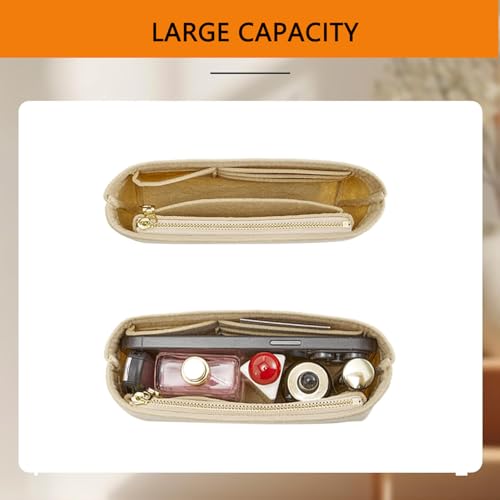 Image of 2Sets Purse Strap and Organizer Compaitible with Longchamp Lepliage Mini Bags, Felt Lightweight Small Bag Organizer Insert, Anti-Slip Adjustable Punch-Free Purse Straps Replacement Crossbody