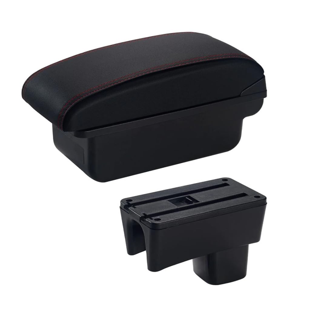 Toiumops Armrest for Suzuki Swift 2005-2023, Car Armrest Box Center Console Store Box(A1 Red Line No USB)