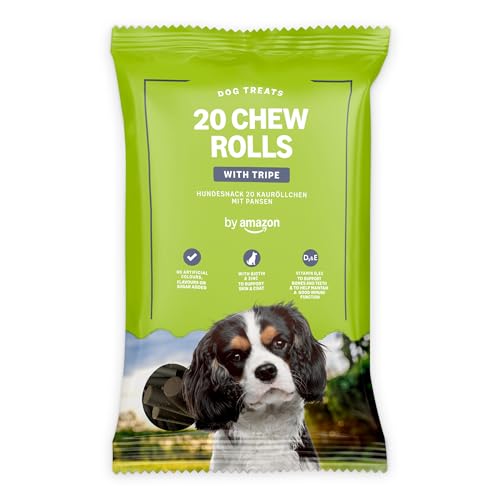 by Amazon - Snack per cane, 20 masticare involtini con trippa, 200 g