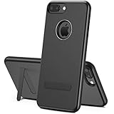 iPhone 7 Plus Case Shockproof,TORRAS Unique iPhone 7 Phone Case[Heavy Duty][Matte Black] Slim Fit Aluminum Metal Frame Anti-Scratch Full-Body Protective Cover with Kickstand for iPhone 7 Plus Cover