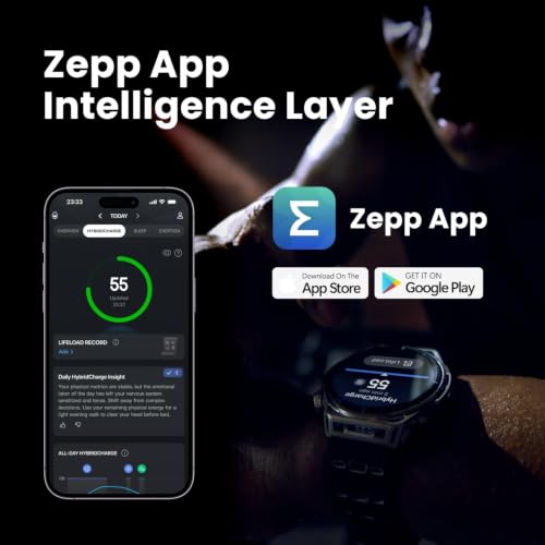 Image of Amazfit Balance Ultra 49mm GPS Smartwatch, 5 Buttons, 1.5 inch AMOLED Sapphire Glass, Titanium Case, Flashlight, 30-Day Battery, 64GB, 180+ Sports, Hybrid Training & HYROX Mode, 10 ATM for Android & iOS