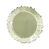 PREMIUM MATERIAL: Fabriqué en miroir argenté de haute qualité et cristaux naturels, bien polissant. Ce miroir est fabriqué selon des normes élevées pouvant durer de nombreuses années. Nous veillons à la qualité de nos miroirs muraux.