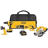 DEWALT DC4CKITA 18-Volt Compact Cordless 4-Tool Combo Kit