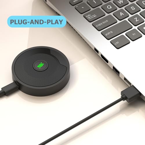 DricRoda USB Microphone for PC, Computer Microphones, Omnidirectional Condenser Mic with Noise Cancelling for Conference Online Class, Zoom, Recording,Laptop,Desktop, Plug & Play (UM10)