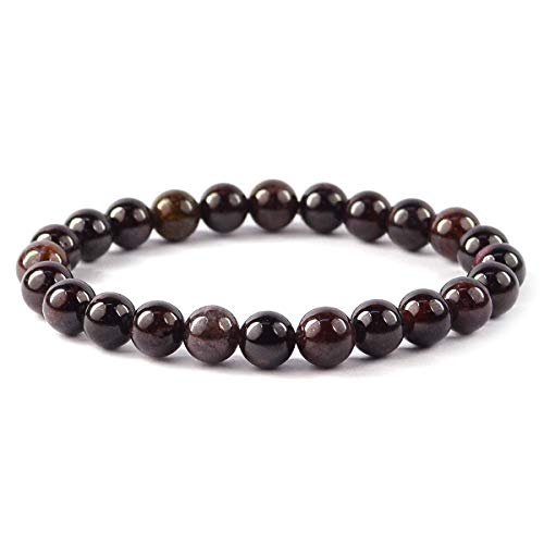 Image of Certified Natural Crystal Stone 8 mm Round Beads Bracelet for Men & Women | Reiki Charged Gemstone Bracelet | Multiple Stone Variants Available