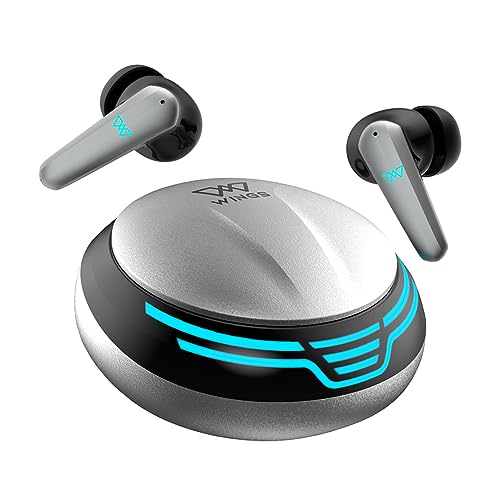 Wings Phantom 450 Made in India Wireless Earbuds with Digital Battery Display, Smart ENC, 13mm Drivers, 10Hrs Total Playtime, Touch Controls