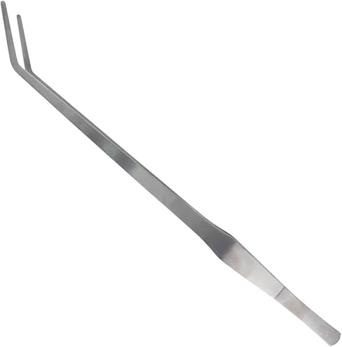 Utoolmart Pinzas para plantas de acuario, pinzas curvadas de acero inoxidable, pinzas de acuario extralargas de 15.0 in, para pecera, herramientas