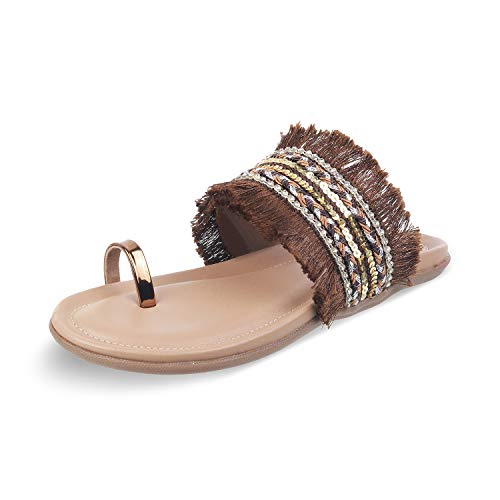 Image of SOLE HEAD Beige Women Flat Sandal