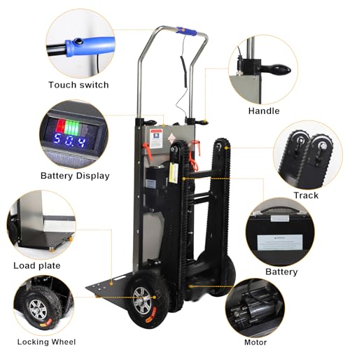 Carretilla eléctrica escaladora 661 lbs 500W motor miniatura 2