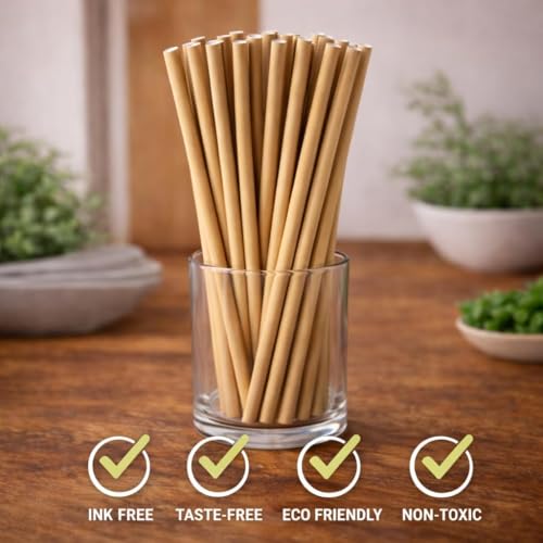 Pitillos de Papel Biodegradables Natural Kraft 150 piezas miniatura 5