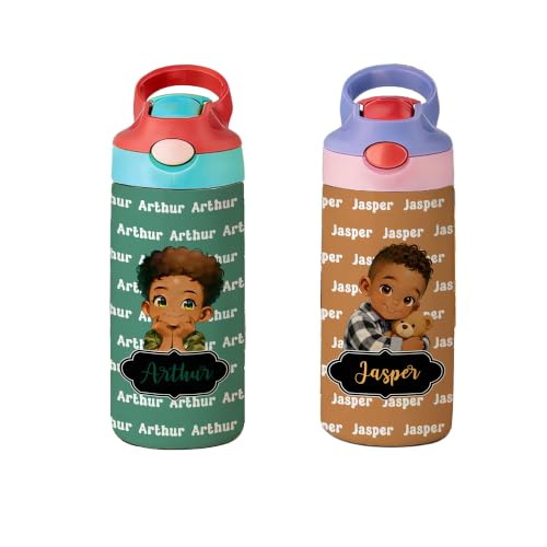 Image of callie Personalized Insulated Water Bottle for Boys 12 oz, Custom Cartoon Character