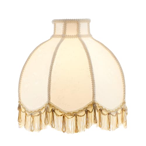 Aspen Creative 30629 Tranditional Scallop Dome Shape Spider Construction Lamp Shade in Pearl White Linen Fabric, 13" wide (4-1/2" x 13" x 12") by Aspen Creative - Used condition - Image 2