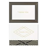 Hallmark Thank You Cards Assortment, Black and Gold Foil (50 Thank You Notes with Envelopes for Weddings, Interviews, and More)