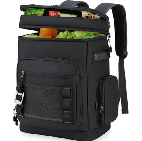 Insulated Cooler Backpack Black