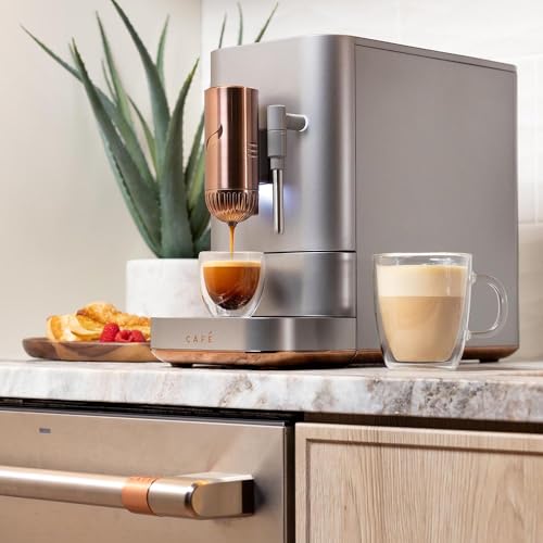 Café Affetto Automatic Espresso Machine + Milk Frother | Built-In & Adjustable Espresso Bean Grinder | One-Touch Brew in 90 Seconds | Steel Silver, 1.2 Liter, (C7CEBBS2RS3) - Image 4
