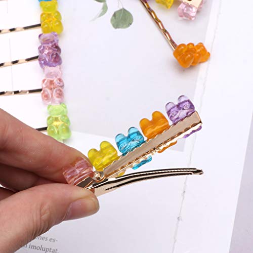 Feilei Hair Clips, Mixed Cartoon Panda Bear Hair Clips Barrette Gummy Bear Candy Hairpin Kids Girls-A #TOP7