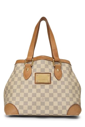 Louis Vuitton, Pre-loved Damier Azur Hampstead PM, White