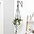 Mkono Macrame Plant Hanger Indoor Hanging Planter Basket with Wood Beads Decorative Flower Pot Holder No Tassels for Indoor Outdoor Boho Home Decor 35 Inch (POTS NOT Included)