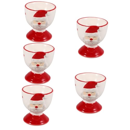 CRILSTYLEO 5 Piezas De Huevera De Papá Noel Soporte Para Duros Cesta De Navidad Rellenos Taza De Navidad Soporte Decorativo Para Soporte Para Duros Taza De