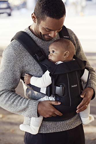 Image of BabyBjorn New Baby Carrier One Air 2019 Edition, Mesh, Black, One Size (098025US)(Pack of 1)