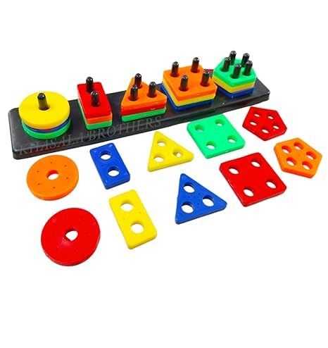 M2K HUB® Educational Geometric Shape & Colour Puzzle Educational Board Games for Kids Toys, Activity Toys Buildings Bricks & Blocks Learning Toys for Kids (Multicolor) (B0DBVYWY3Z) Amazon Price History, Amazon Price Tracker
