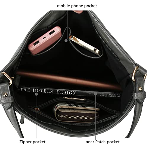 Image of MKF Collection Shoulder Bag for women Vegan Leather Hobo Bag Crossbody Bag purse by Mia K