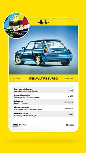 Kit modelo Renault R5 Turbo 1/43 Heller miniatura 7