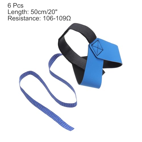 Image of MECCANIXITY 6pcs ESD Anti Static Foot Heel Straps 20 inch Anti Static Wrist Strap Band Adjustable for Grounding Removing Static Blue
