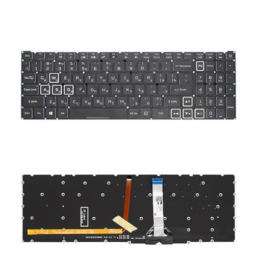 Clavier russe Nitro 5 AN515-56-57 LG05P_N10BRL N14BRL RU White RGB Light