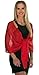 1920s Wedding Shawl, Metallic Sparkle Party Formal Shawls and Wraps for Evening Dresses Red Scarfs for Women