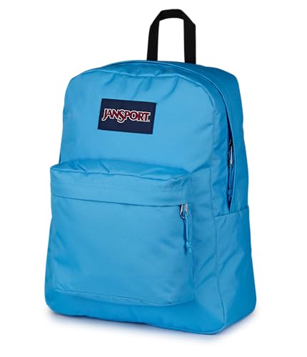 Image of JanSport SuperBreak Plus Backpack with Padded 15-inch Laptop Sleeve and Integrated Bottle Pocket - Spacious and Durable Daypack for Work and Travel - Electric Azul