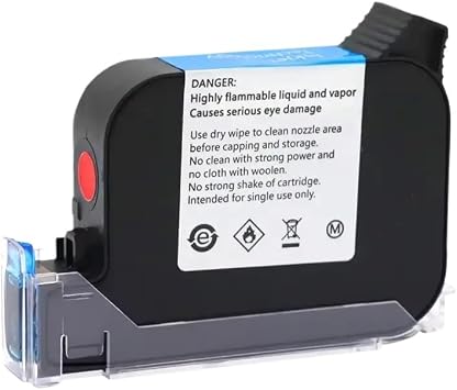 JS12 12.7mm Eco Solvent Fast Dry Ink Cartridge Compatible with Various Handheld Inkjet Printers Non Encrypted Quick Drying Ink Suitable1pcs Red