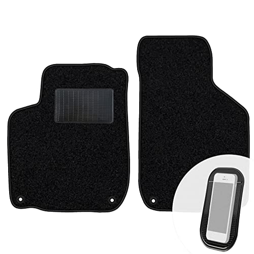 moto-MOLTICO Vorne Fußmatten Auto Velours Autoteppiche Schwarz Automatten Set 2-teilig passend für...