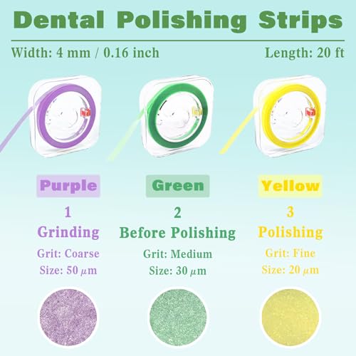 dental polishing strips sanding strips tooth file teeth sanding grinding tool 3 rolls