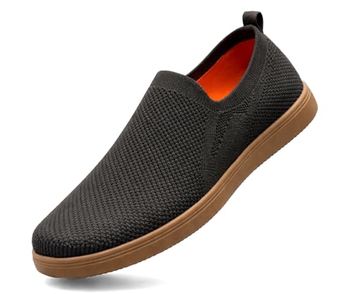 Image of Kraasa Men's Casual Slip-On Loafers | Soft Knitted Upper Breathable Flex Upper | Lightweight Comfort Shoes | TPR Sole