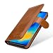Produktbild StilGut Brieftasche-Hülle für Huawei Mate 20 Pro aus echtem Leder, Cognac