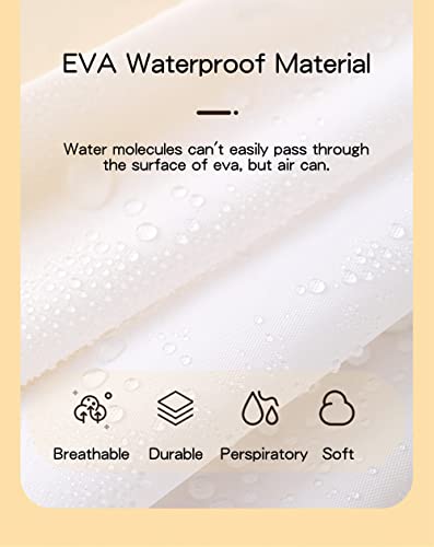 Raincoat Rain Poncho for Kids (2 Pack), Reusable EVA Rain Coats Jackets with Hood for 6-13 Children Boys Girls3