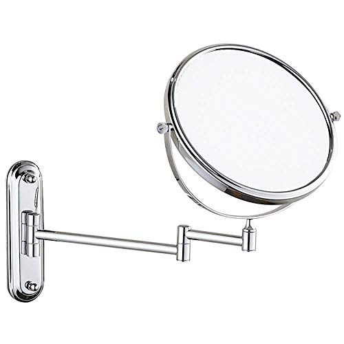 Miroir de vanité en laiton de 6 pouces avec face double 5X JCAKES