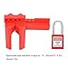 Red Lockout Tagout Kit with 1 Safety Padlock 1 Ball Valve Lock 1 Warning Lockout Label 2 Keys for Industrial Electrical Station