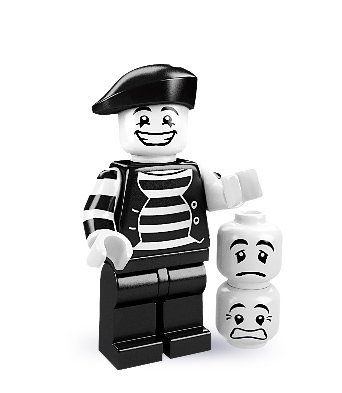 Preisvergleich Produktbild LEGO Collectable Minifigures: Mime Minifigure (Series 2) (Bagged)