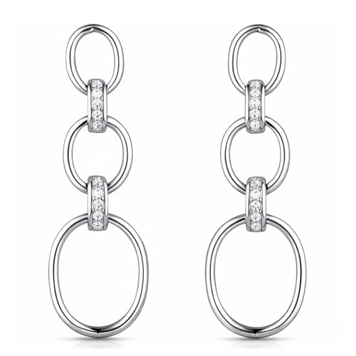 Boucle d'oreille pendante argent anti-allergie pour oreilles sensibles