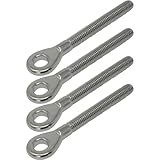 4 x Augenschraube Edelstahl V4A Seewasserfest Rechtsgewinde M8 Gewindelänge 57 mm Augen-Ø 8,5 mm (innen) für den Einsatzbereich Wohnungsbau, Messebau oder auch für den Segelsport